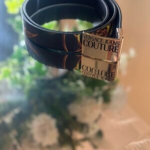 Versace Jeans Collection Black and Gold Belt